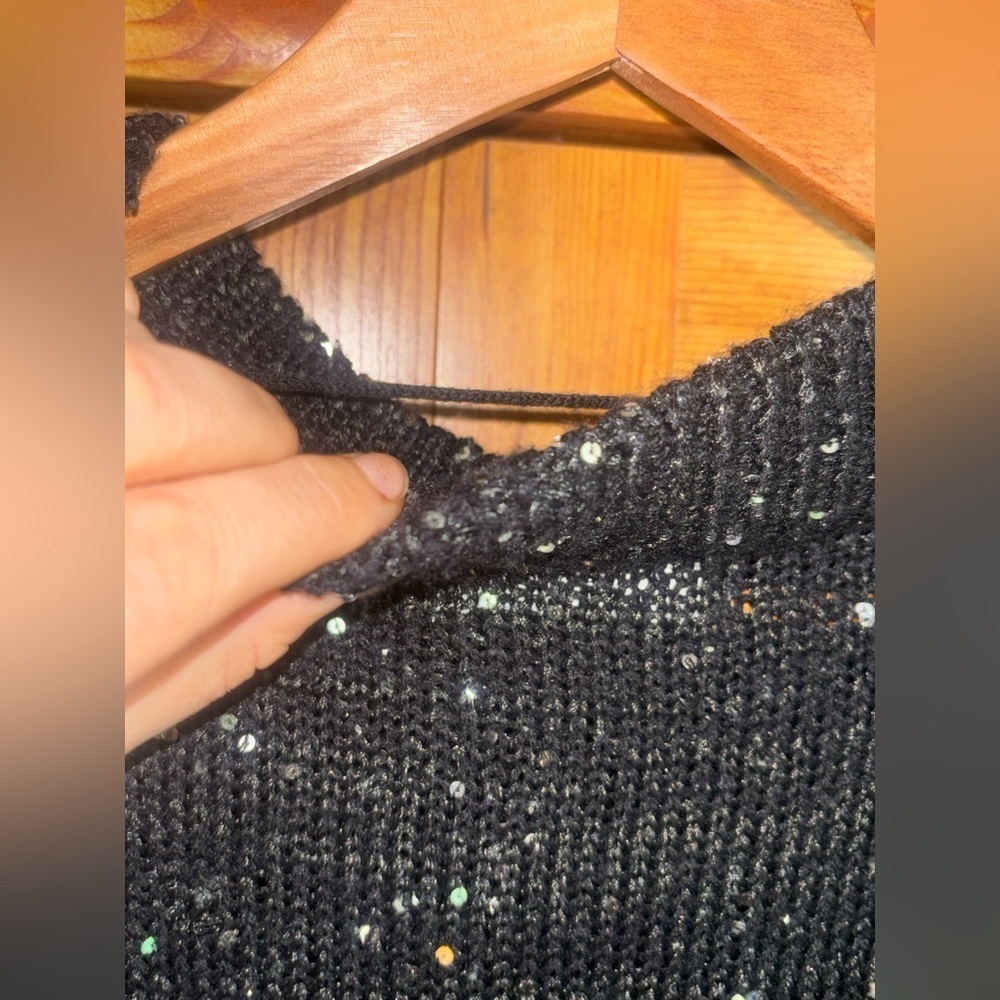 VERO MODA Holiday Sparkly Shimmer Going Out Sleeveless Top Size M/L With Stretch - Picture 6 of 13